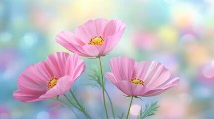 Soft Blooming Garden with Subtle Lighting Effects