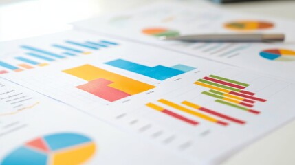 Modern Financial Charts with Light Background