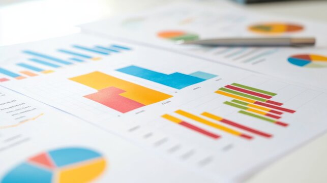 Modern Financial Charts with Light Background