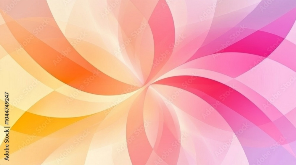 Aufkleber soft focus geometric patterns with flowing shapes