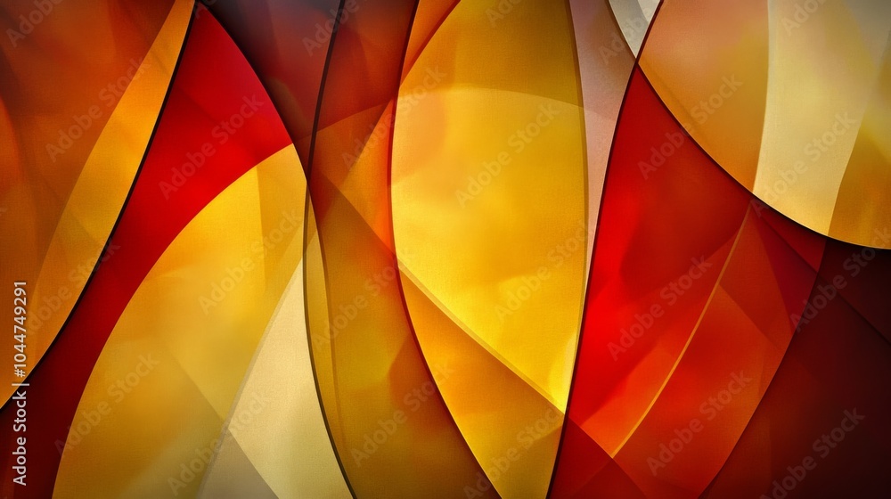 Poster soft focus geometric patterns in dynamic colors