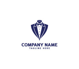 Vector tuxedo men logo design. Bow tie tuxedo suit gentleman fashion tailor clothes. Gentleman's suit