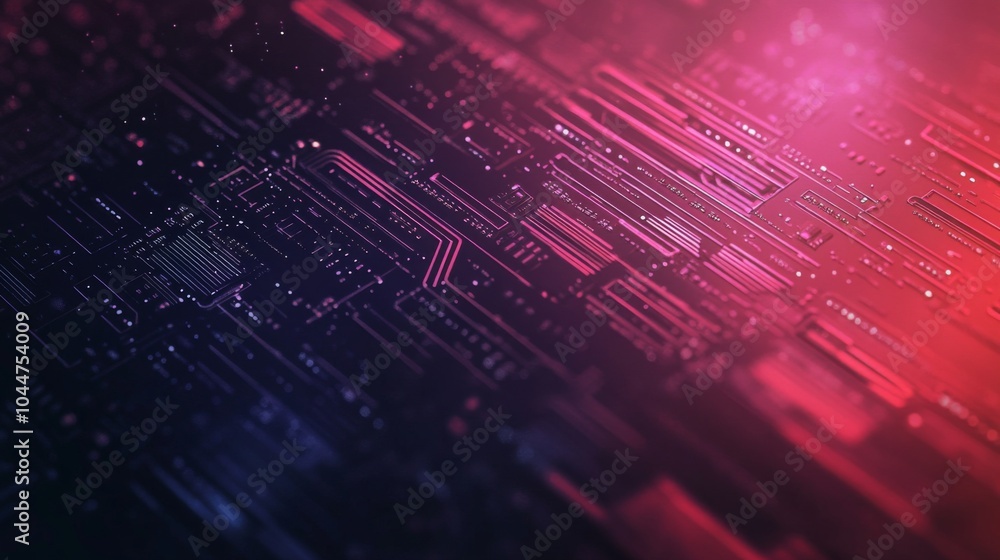 Poster abstract high-tech interface with gradient tones