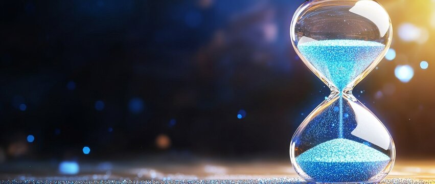 Stylish digital hourglass with network connection technology. - Powered by Adobe