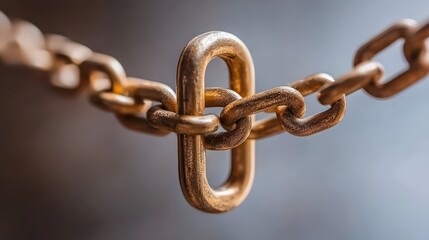 Obraz premium Metal Chain Link Close-Up