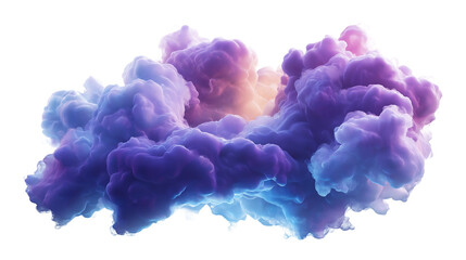 Fototapeta premium Carbon pollution realistic clouds isolated on a transparent or white background