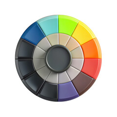 Obraz premium A beautifully rendered color wheel showcasing an array of vibrant colors, perfect for artists and designers. The arrangement displays various hues and shades.