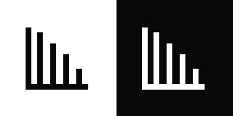 Bar chart icon sign on isolated background. Vector illustration design