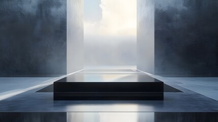 Obraz premium Futuristic podium for product display