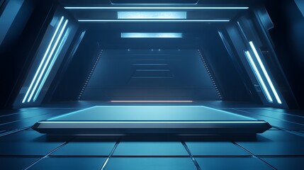 Futuristic  podium for product display