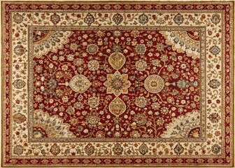Naklejka premium Vibrant Oriental Rugs in Rich Colors, Perfect for Home Decor and Interior Design Inspiration