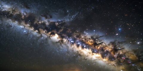 Milky Way Galaxy With Stars and Space Dust in the Universe