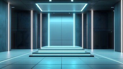 Obraz premium Futuristic podium for product display