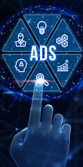 Programmatic Advertising concept. 3d illustration
