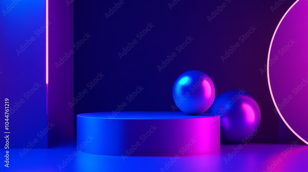 Poster vibrant gradient background with studio lighting effect