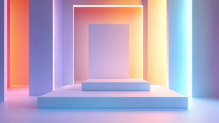 Futuristic  podium for product display