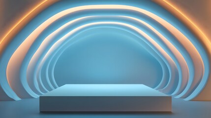 Obraz premium Futuristic podium for product display