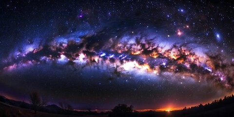 Milky Way Galaxy With Stars and Space Dust in the Universe