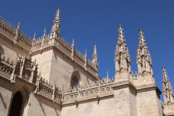 Fototapeta premium Detail of the Gothic architecture of the Capilla Real-Royal Chapel of the Cathedral of Granada, Andalusia, Spain 