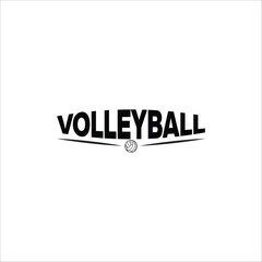 Volleyball Typography Logo Design volleyball logo art