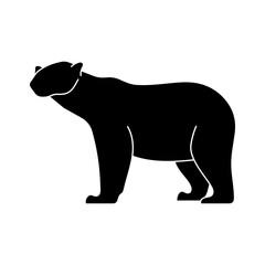 Obraz premium bear animal icon solid vector design in trendy style