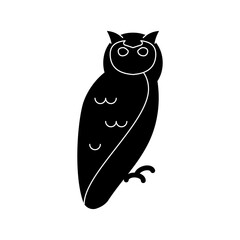 owl animal icon solid vector design in trendy style