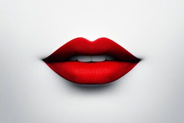 Obraz premium Woman's face is painted with a black and red line, with the letter A on the top of the line. minimalist 3d woman lips