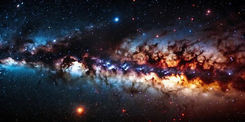 Milky Way Galaxy With Stars and Space Dust in the Universe