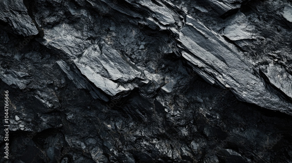 Poster the image features an intricate dark rock texture highlighting deep shadows that accentuate the roug