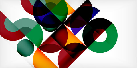 Colorful circle abstract background. Template for wallpaper, banner, presentation, background