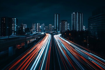 Fototapeta premium abstract night acceleration speed motion