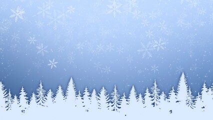 Abstract snowflake with bokeh backgrounds on blue  backgrounds in Christmas Holiday , illustration Wallpaper