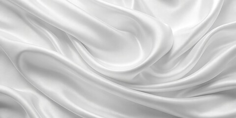 Fototapeta premium Undulating smooth white silky textured background