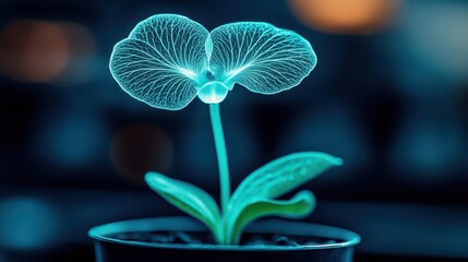 Bioluminescent orchid species glowing in the dark showcasing nature s beauty