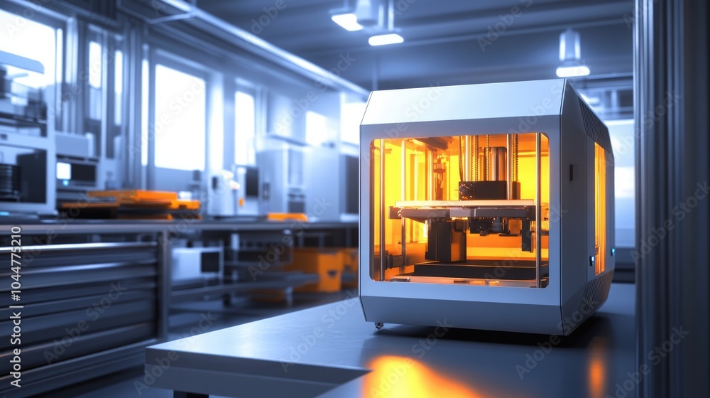 Aufkleber advanced 3d printer in an industrial environment utilizing additive manufacturing techniques