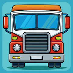 vector illustration of truck lorry