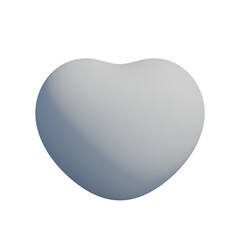 3d icon, 3d illustration, cute heart, glittertexture material, gray color,  transparent background, y2k, playful and fun-loving design