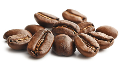 Obraz premium PNG, coffee beans isolated on a transparent background