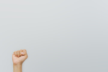 a a picture of image depicts a closed fist, likely signifying strength, determination, or defiance....
