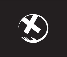 Obraz premium x rexl extxte hexxgon letter logo dexign xnd vector