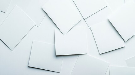 Empty cards tickets or flyers displayed on a white background