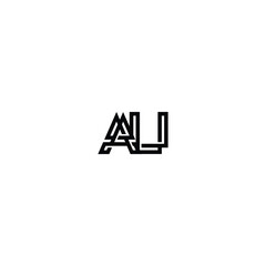 AU monogram logo design letter text name symbol monochrome logotype alphabet character simple logo