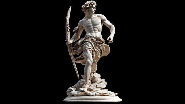 3D model of a Perseus statue made of marble during the Renaissance. In Greek and Roman mythology, he is the hero and the monster-slayer.