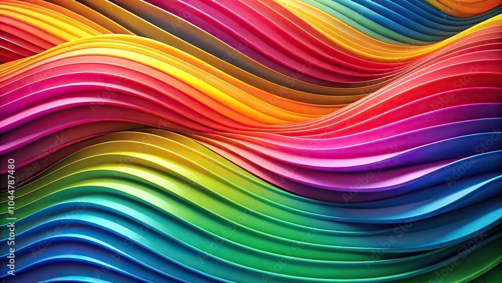 Poster vibrant abstract background with colorful curvy wave pattern