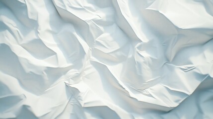 Obraz premium Crumpled White Paper Texture with Soft Shadows - made with Generative AI