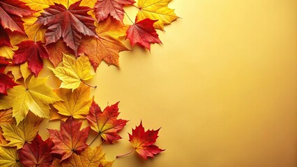Fototapeta premium Vibrant autumn foliage in yellow and red hues