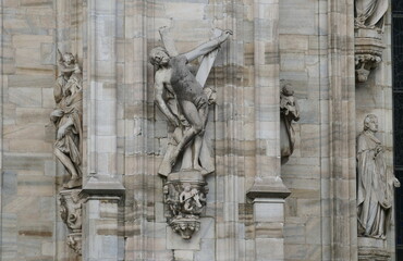 Milano dome sculptures and statues, Milan, Lombardy, Italy