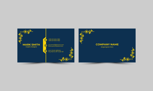 Creative modern minimalist luxury business card layout design printable and fully editable horizontal simple clean business or visiting card.