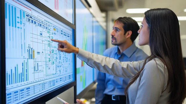 Project Manager collaborating with Engineer on system.