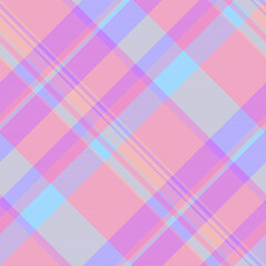 Infinity tartan texture seamless, form check textile vector. Filigree pattern fabric plaid background in pink and light colors.